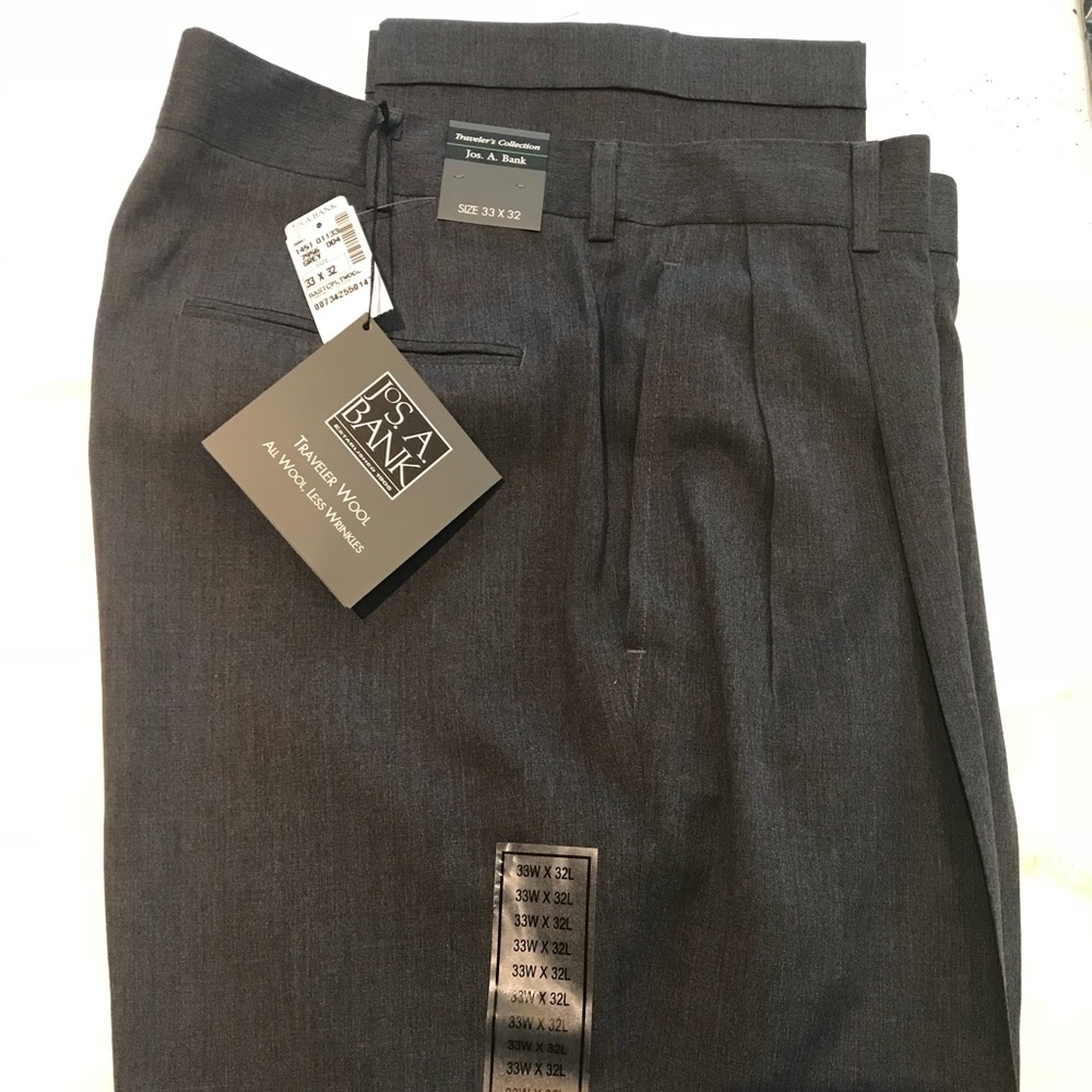 Jos. A Bank Traveler Wool Pants 33x32